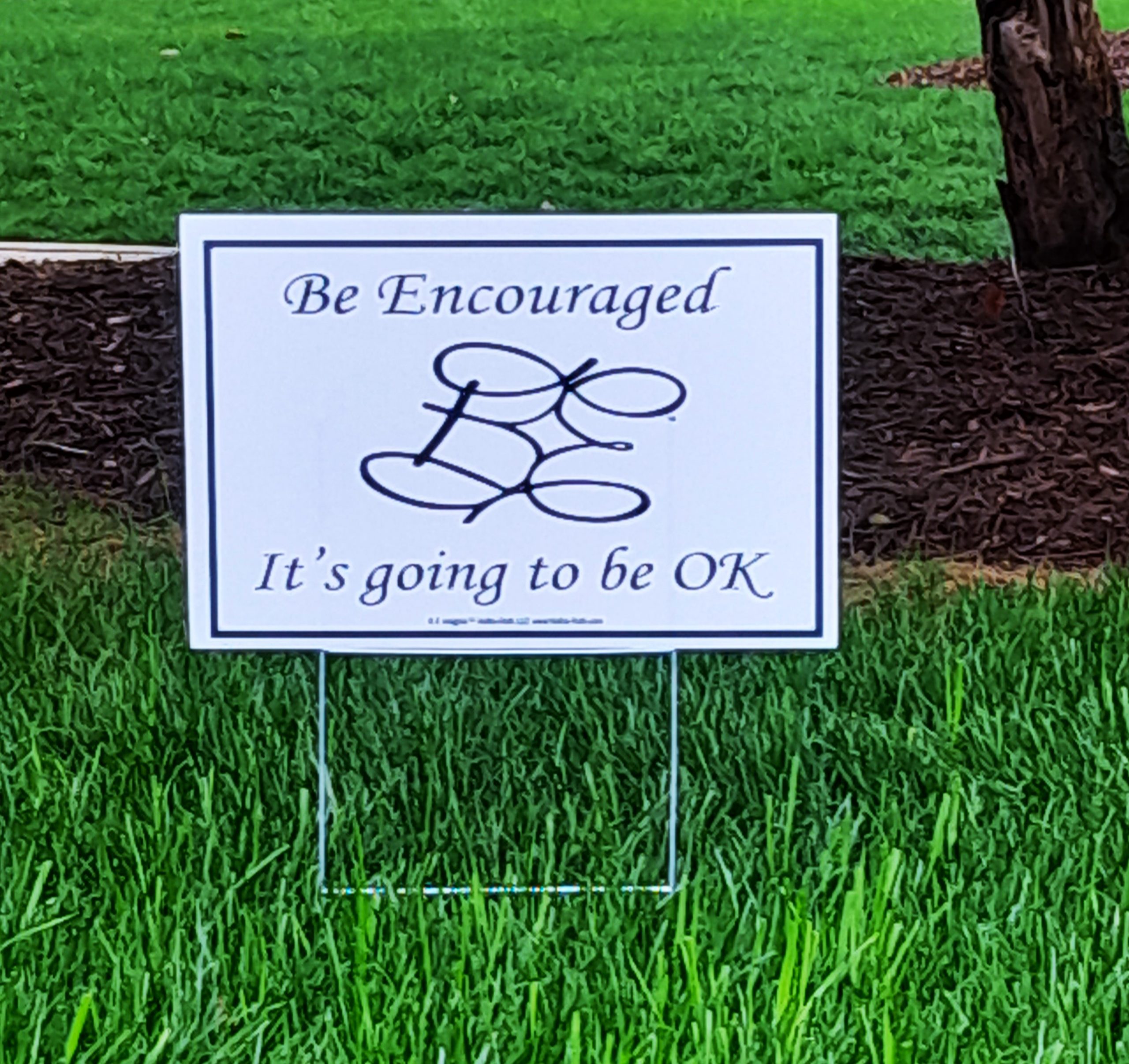 B E Insignia Yard Sign with H Stake Sign Holder